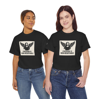 Rebel Graphic Tee - Unisex Heavy Cotton T-Shirt for the Wild at Heart. Rebel Tees, Born to Be Worn - FREEDOM IS NON-NEGOTIABLE