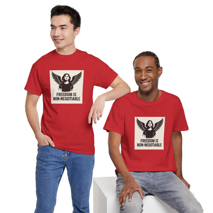 Rebel Graphic Tee - Unisex Heavy Cotton T-Shirt for the Wild at Heart. Rebel Tees, Born to Be Worn - FREEDOM IS NON-NEGOTIABLE