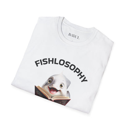 Maglietta unisex Fishlosophy - Design con vibrazioni oceaniche e domande sulla vita - PERLE DI SAGGEZZA DAL MONDO DEI PESCI