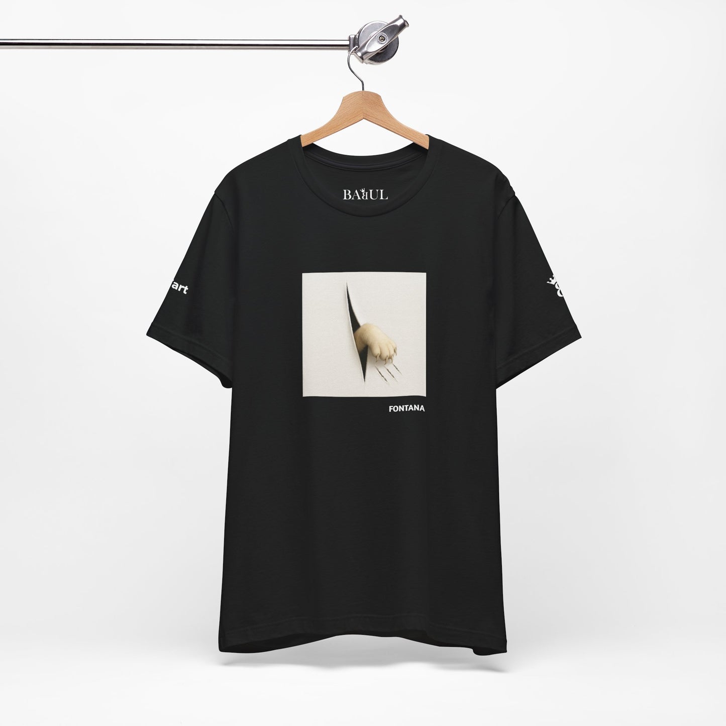 T-shirt unisex CATART - FONTANA - Un dipinto iconico rivisitato con i gatti