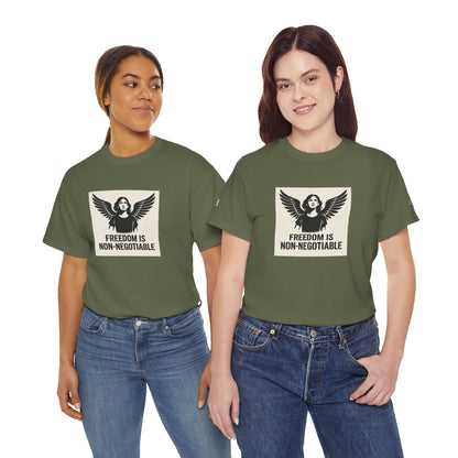 Rebel Graphic Tee - Unisex Heavy Cotton T-Shirt for the Wild at Heart. Rebel Tees, Born to Be Worn - FREEDOM IS NON-NEGOTIABLE