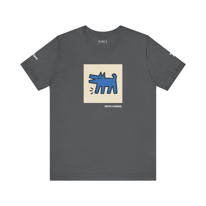 Unisex T-Shirt con cane DOGART  - KEITH HARING - Dipinto iconico rivisitato con i cani