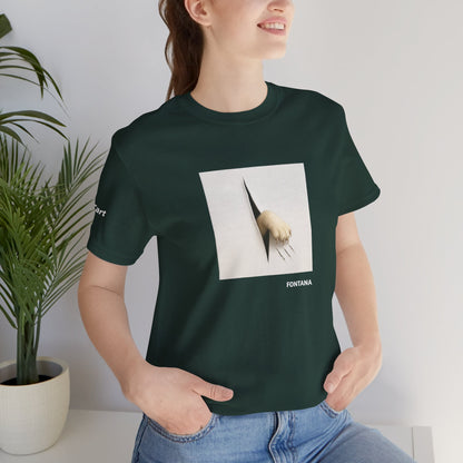 T-shirt unisex CATART - FONTANA - Un dipinto iconico rivisitato con i gatti