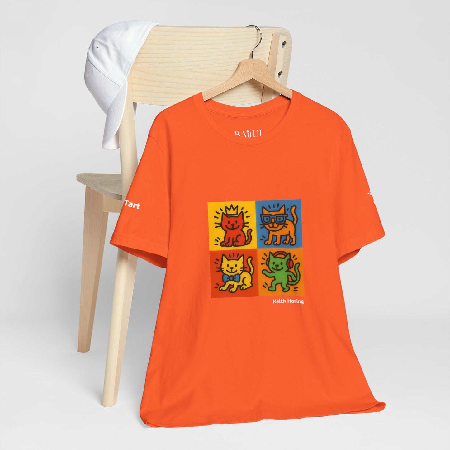 T-shirt unisex CATART - KEITH HARING - Un dipinto iconico rivisitato con i gatti