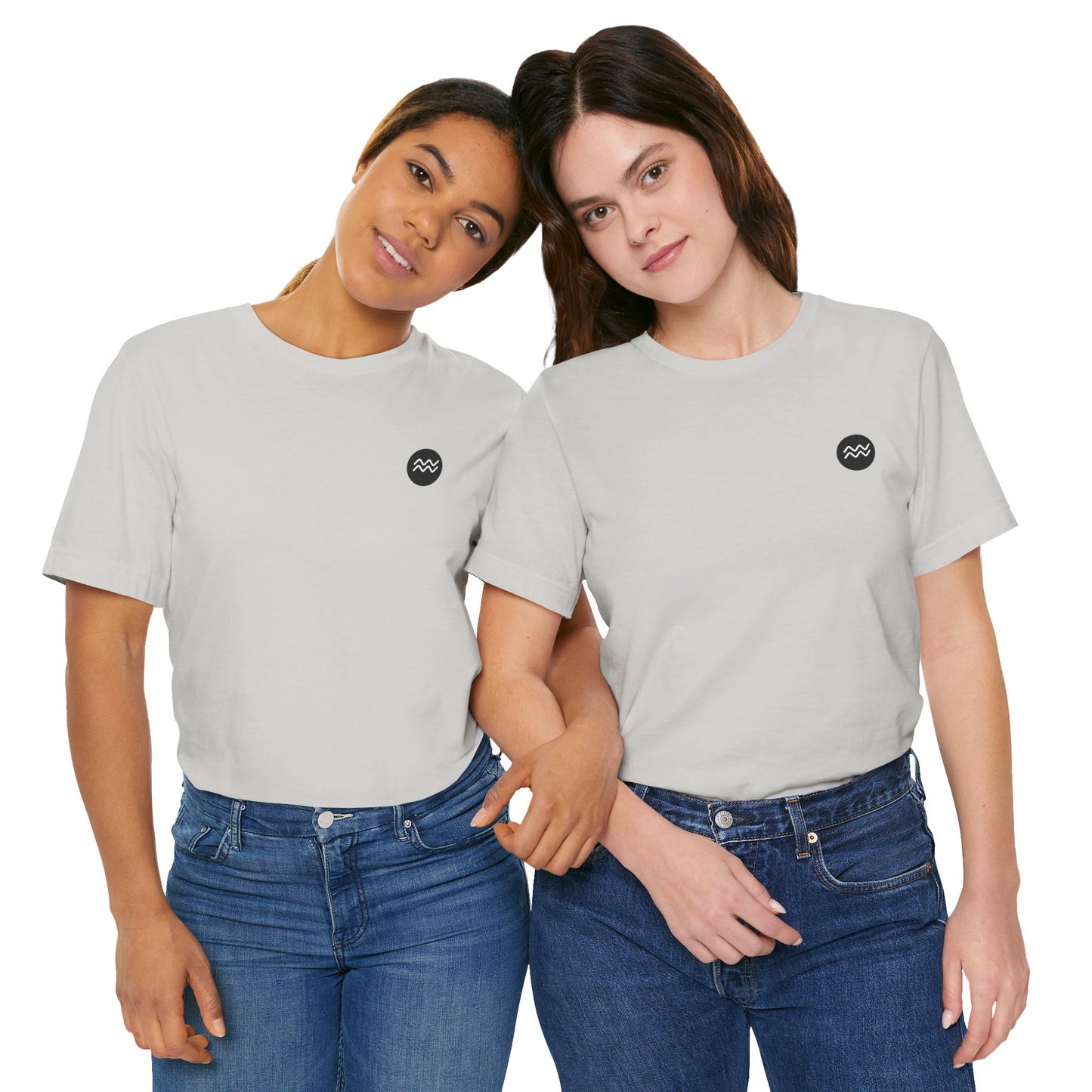 Acquario - Zodiaco gotico, maglietta con grafica rossa sul retro. Zodiaco nell'ombra