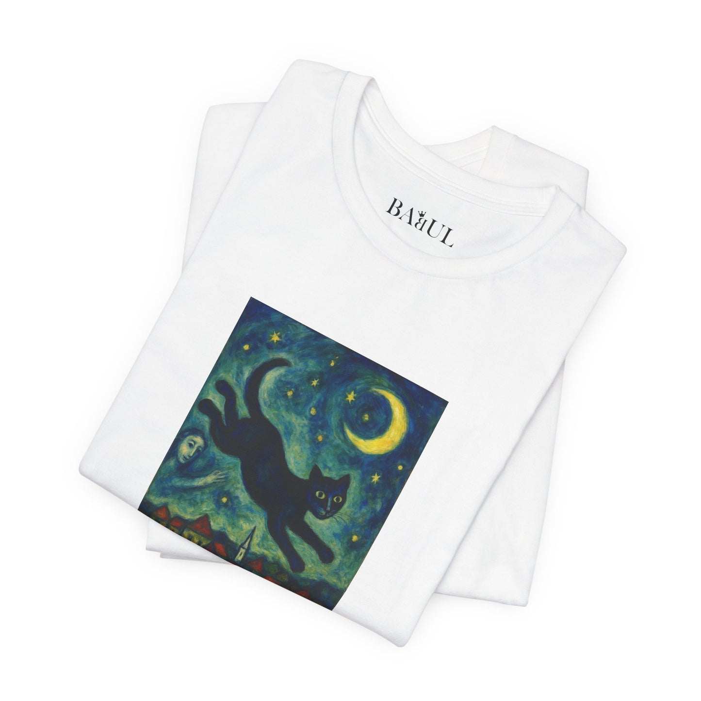 T-shirt unisex CATART - MARC CHAGALL - Un dipinto iconico rivisitato con i gatti