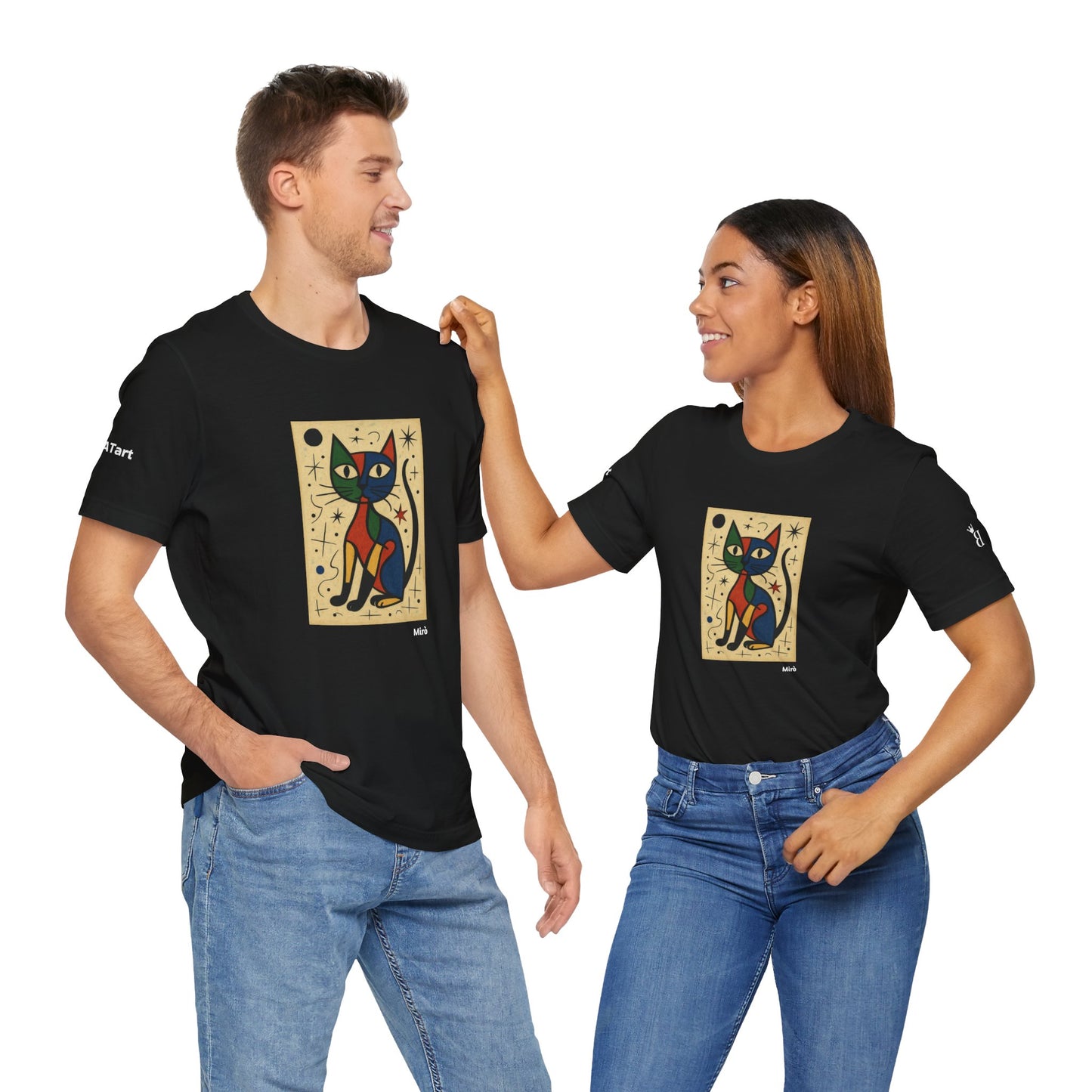 T-shirt unisex CATART - MIRO - Dipinto iconico rivisitato con i gatti