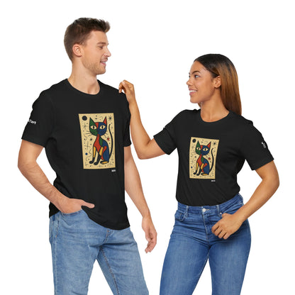 T-shirt unisex CATART - MIRO - Dipinto iconico rivisitato con i gatti