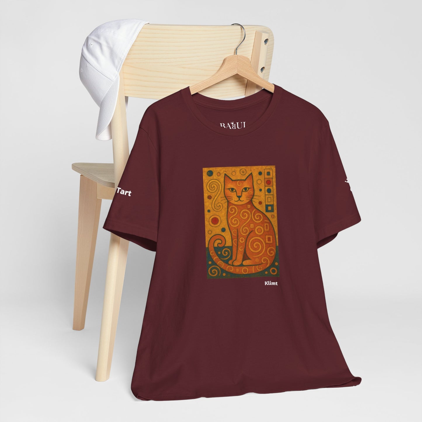 T-shirt unisex CATART - KLIMT - Dipinto iconico rivisitato con i gatti