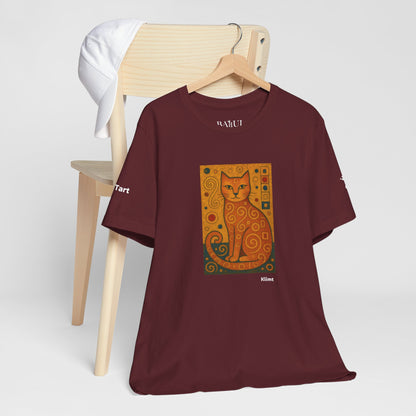 T-shirt unisex CATART - KLIMT - Dipinto iconico rivisitato con i gatti