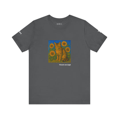 T-shirt unisex CATART - Vincent van Gogh - Un dipinto iconico rivisitato con i gatti
