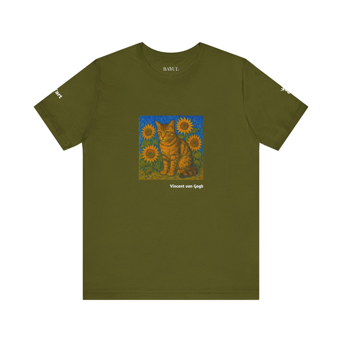 T-shirt unisex CATART - Vincent van Gogh - Un dipinto iconico rivisitato con i gatti