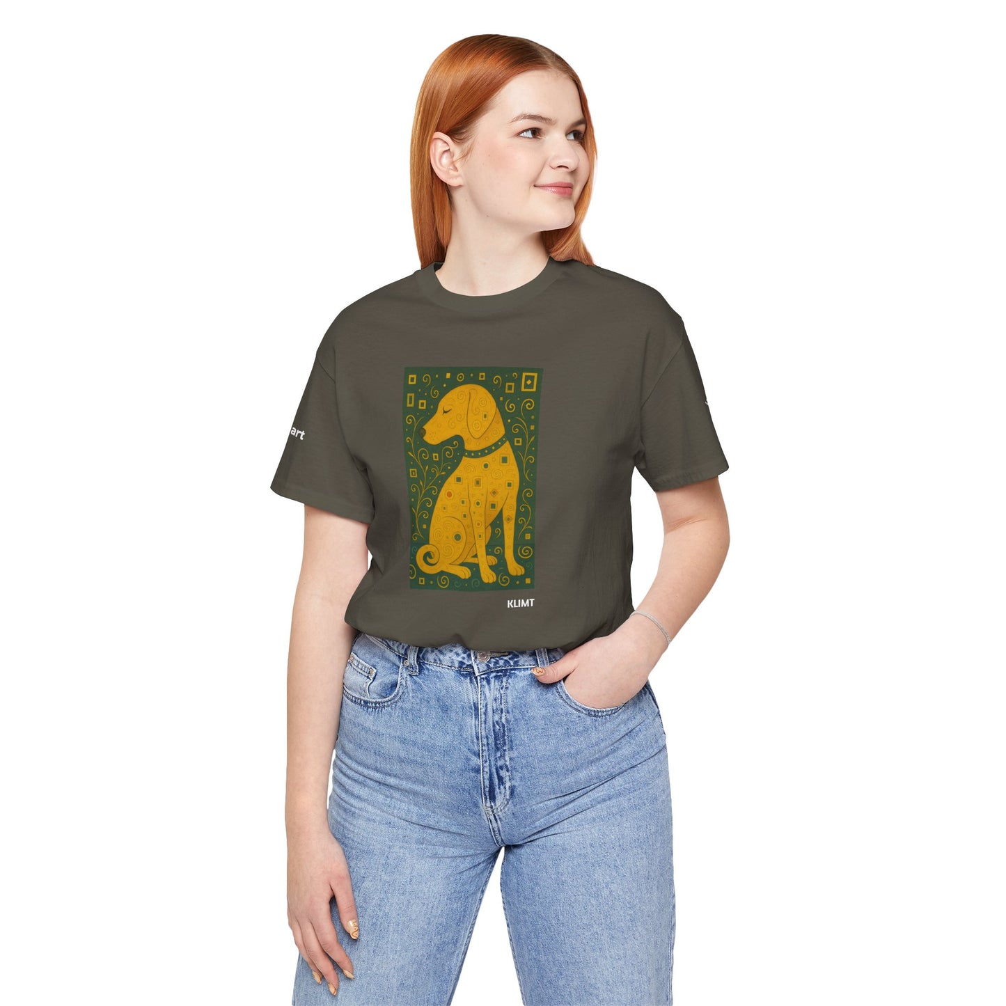 Unisex T-Shirt con cane DOGART  - KLIMT - Dipinto iconico rivisitato con i cani