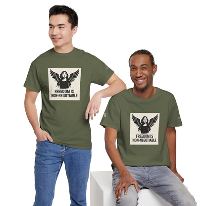Rebel Graphic Tee - Unisex Heavy Cotton T-Shirt for the Wild at Heart. Rebel Tees, Born to Be Worn - FREEDOM IS NON-NEGOTIABLE