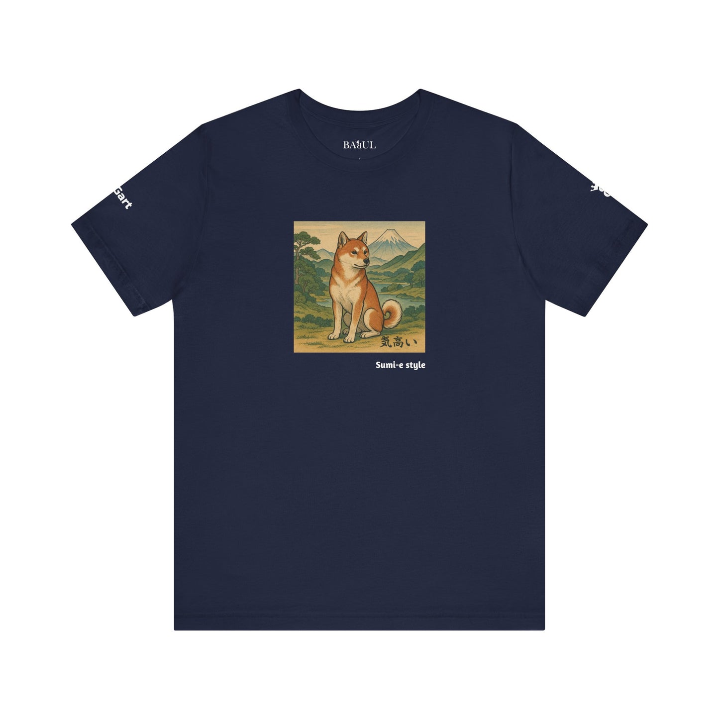 Unisex T-Shirt con cane DOGART - STILE SUMI-E - Dipinto iconico rivisitato con i cani