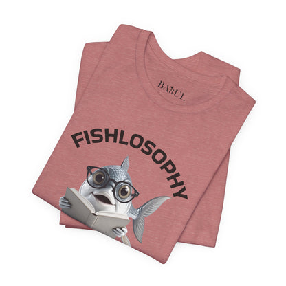 Fishlosophy Unisex Jersey Maglietta a maniche corte – Le profondità dell'oceano non sono per i deboli di cuore.