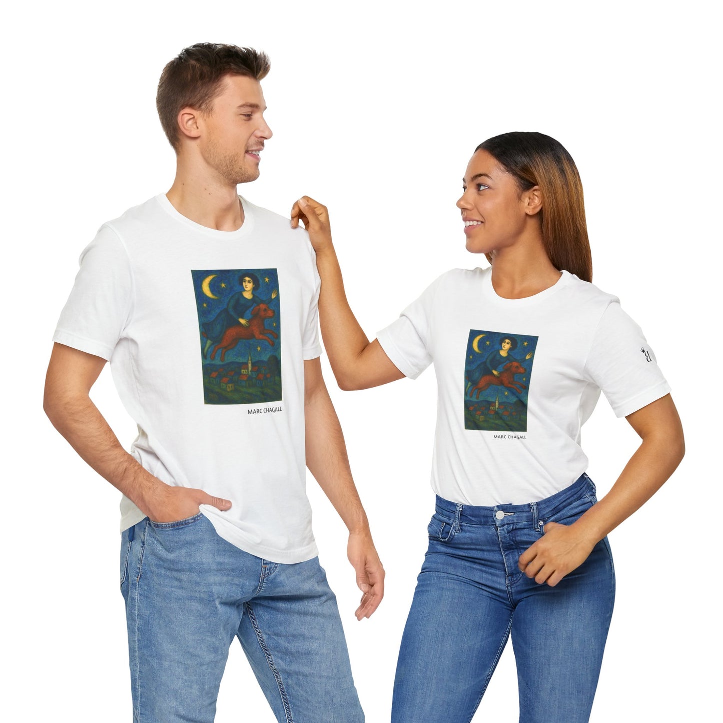 T-Shirt unisex  DOGART - MARC CHAGALL - Un dipinto iconico rivisitato con i cani