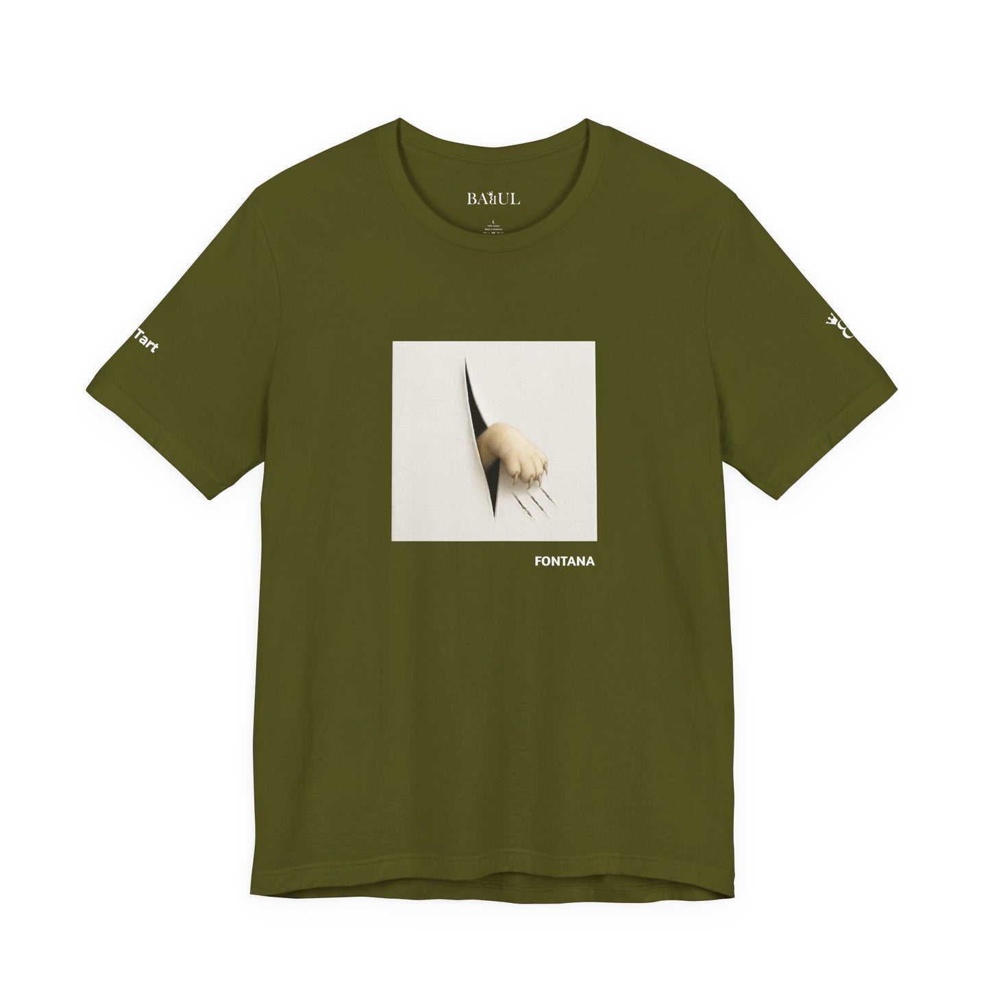 T-shirt unisex CATART - FONTANA - Un dipinto iconico rivisitato con i gatti