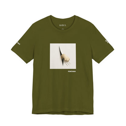 T-shirt unisex CATART - FONTANA - Un dipinto iconico rivisitato con i gatti