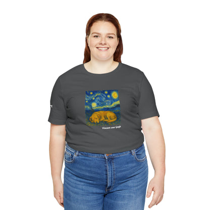 Unisex T-Shirt con cane DOGART  - VAN GOGH - Un dipinto iconico rivisitato con i cani