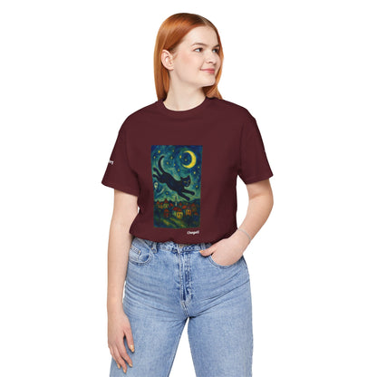 T-shirt unisex CATART - MARC CHAGALL - Un dipinto iconico rivisitato con i gatti