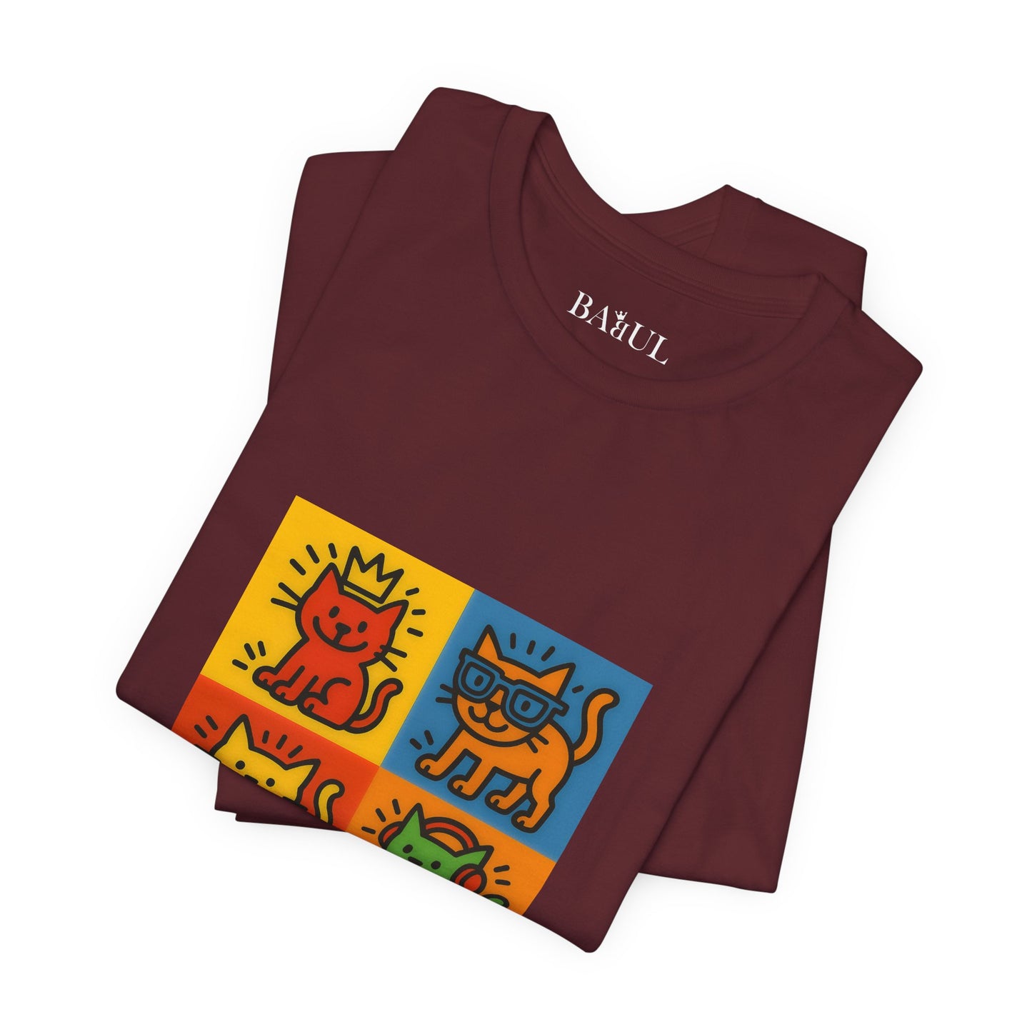 T-shirt unisex CATART - KEITH HARING - Un dipinto iconico rivisitato con i gatti