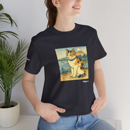 T-Shirt unisex CATART - Stile artistico giapponese UKIYO-E - Pittura iconica rivisitata con i gatti