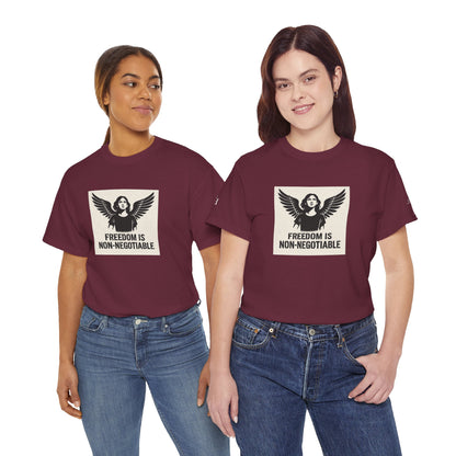 Rebel Graphic Tee - Unisex Heavy Cotton T-Shirt for the Wild at Heart. Rebel Tees, Born to Be Worn - FREEDOM IS NON-NEGOTIABLE