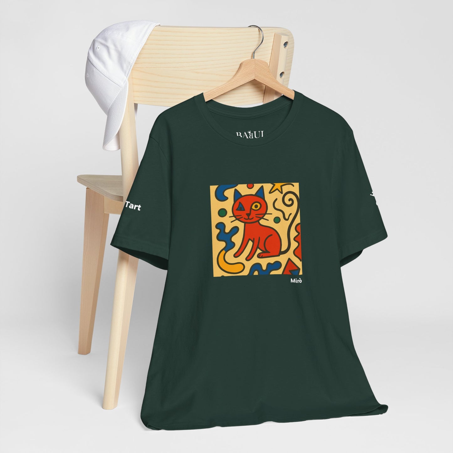 T-shirt unisex CATART - MIRO - Dipinto iconico rivisitato con i gatti