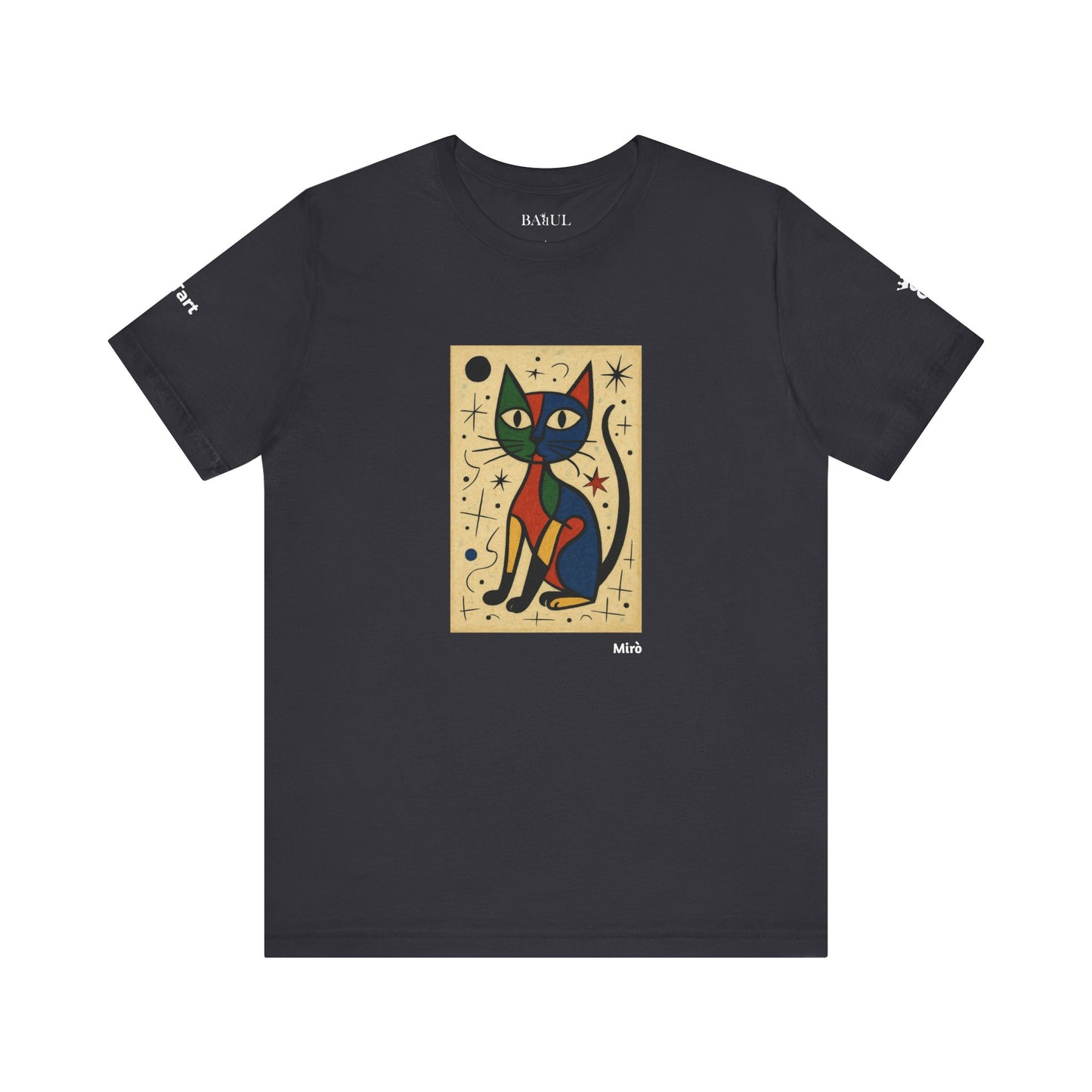 T-shirt unisex CATART - MIRO - Dipinto iconico rivisitato con i gatti
