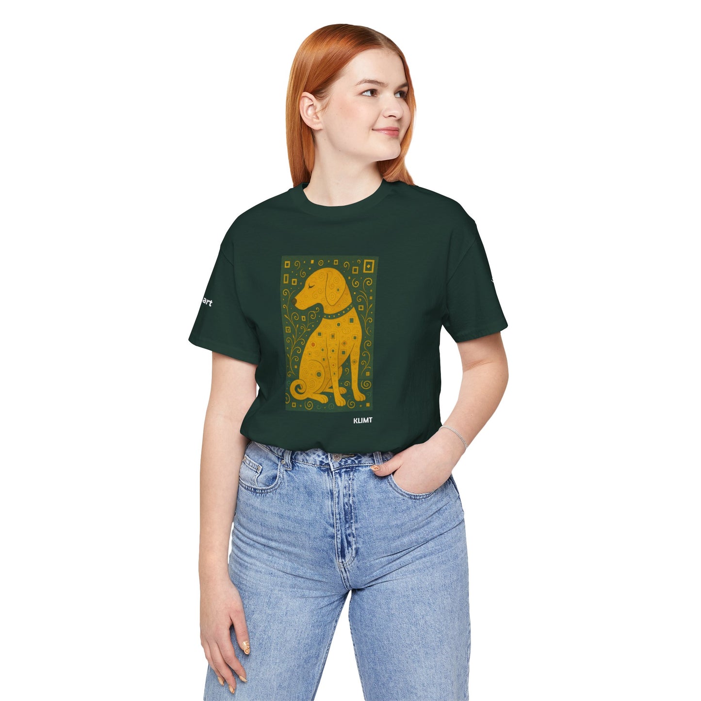 Unisex T-Shirt con cane DOGART  - KLIMT - Dipinto iconico rivisitato con i cani