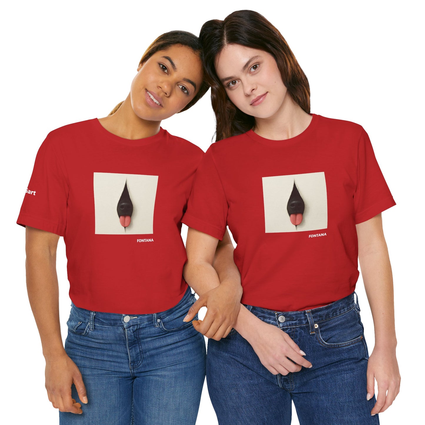 T-Shirt unisex  DOGART - FONTANA - Un dipinto iconico rivisitato con i cani