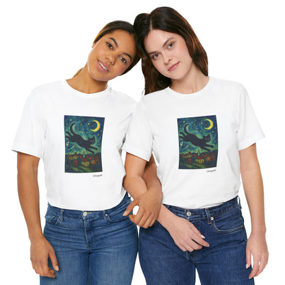 T-shirt unisex CATART - MARC CHAGALL - Un dipinto iconico rivisitato con i gatti