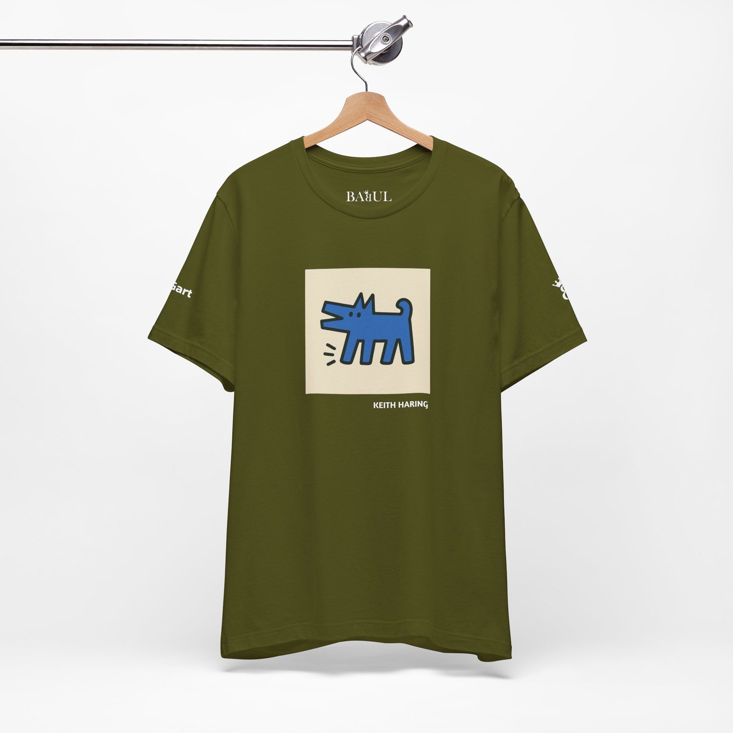 Unisex T-Shirt con cane DOGART  - KEITH HARING - Dipinto iconico rivisitato con i cani