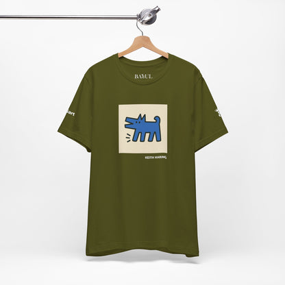 Unisex T-Shirt con cane DOGART  - KEITH HARING - Dipinto iconico rivisitato con i cani