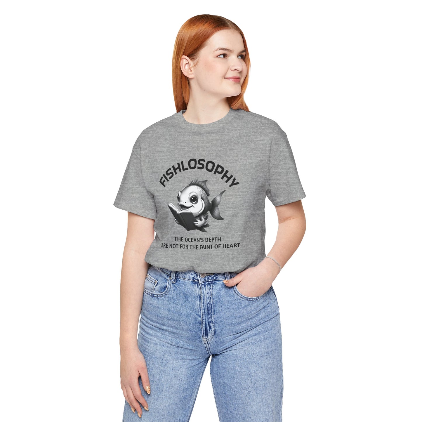 Fishlosophy Unisex Jersey Maglietta a maniche corte – Vedi la vastità anche in piccoli spazi.