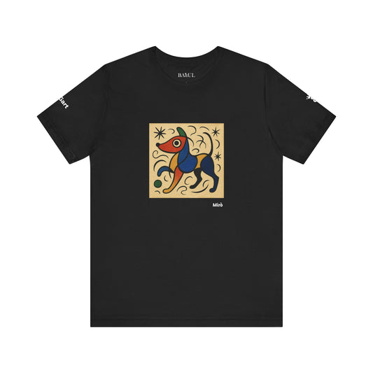 T-Shirt unisex  DOGART - MIRO - Dipinto iconico rivisitato con i cani