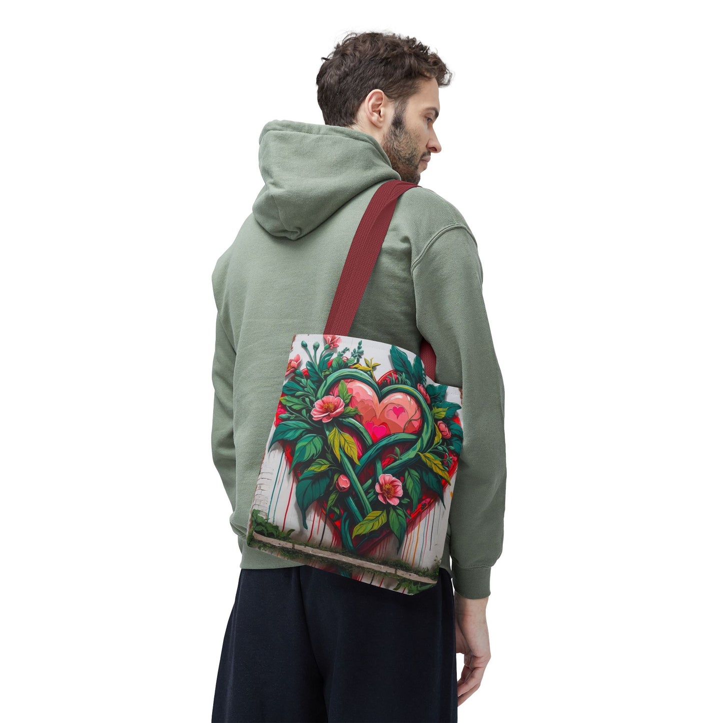 Artistic Surge - Eco-Friendly Canvas Tote Bag - HEARTS OF LOVE