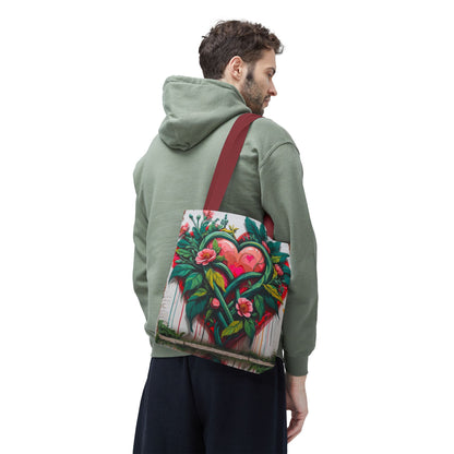 Artistic Surge - Eco-Friendly Canvas Tote Bag - HEARTS OF LOVE