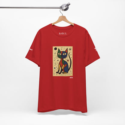 T-shirt unisex CATART - MIRO - Dipinto iconico rivisitato con i gatti