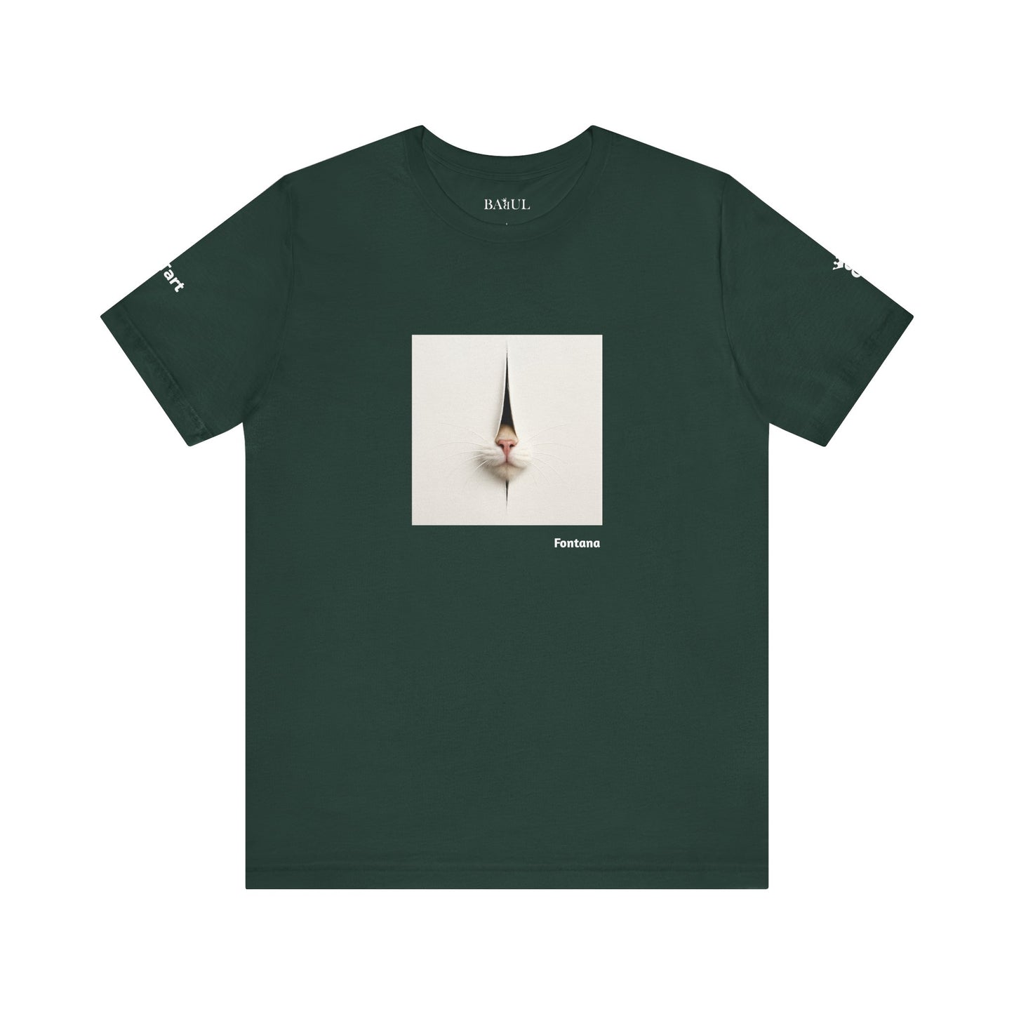 T-shirt unisex CATART - FONTANA - Un dipinto iconico rivisitato con i gatti