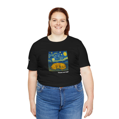 Unisex T-Shirt con cane DOGART  - VAN GOGH - Un dipinto iconico rivisitato con i cani