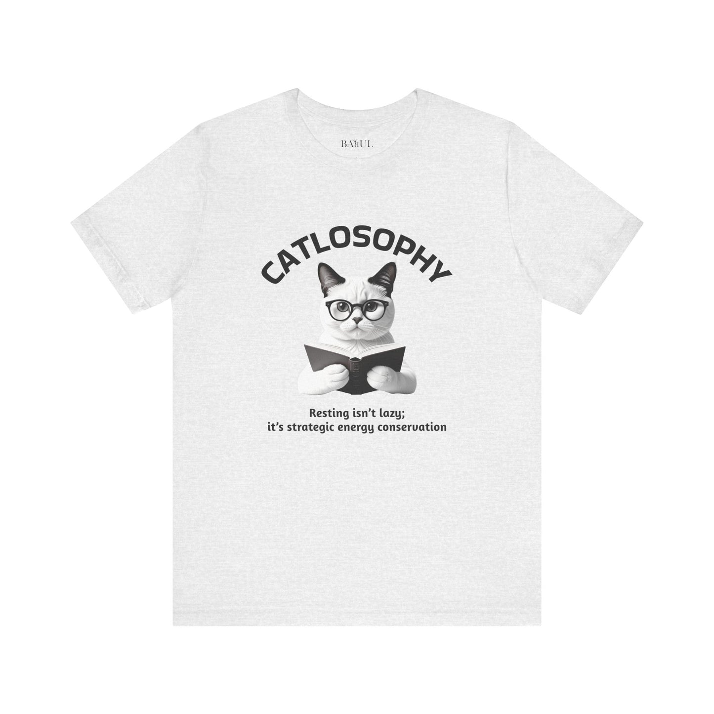 Catlosophy Unisex Jersey Maglietta a maniche corte – Design "Riposare non è pigrizia"