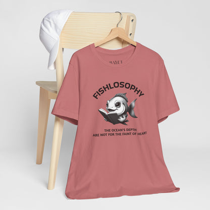 Fishlosophy Unisex Jersey Maglietta a maniche corte – Vedi la vastità anche in piccoli spazi.