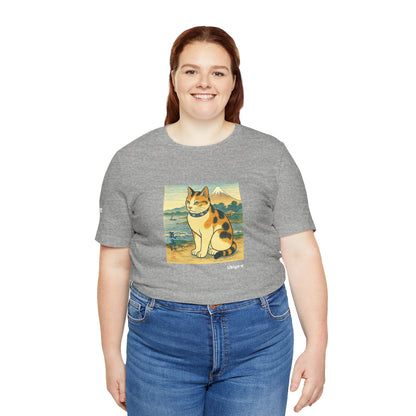 T-Shirt unisex CATART - Stile artistico giapponese UKIYO-E - Pittura iconica rivisitata con i gatti