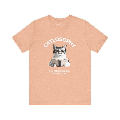 Catlosophy Unisex Jersey Maglietta a maniche corte – Design "Non ti sto ignorando, solo che non me ne frega niente"