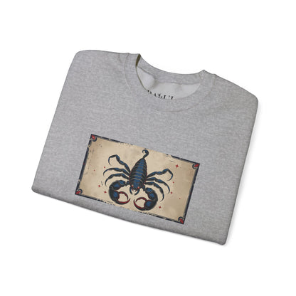Scorpione - Felpa Zodiaco Gotico, grafica in Blu