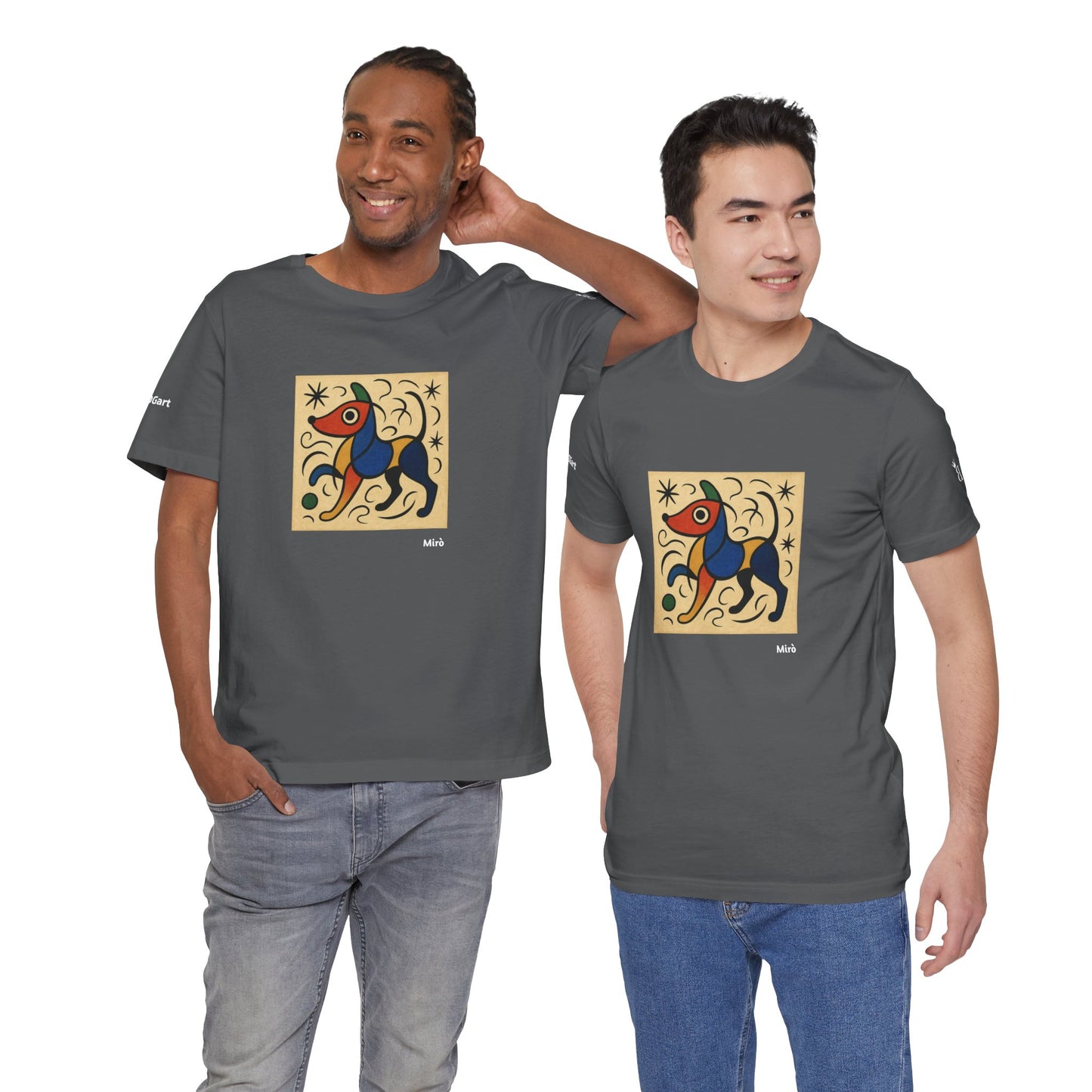 T-Shirt unisex  DOGART - MIRO - Dipinto iconico rivisitato con i cani