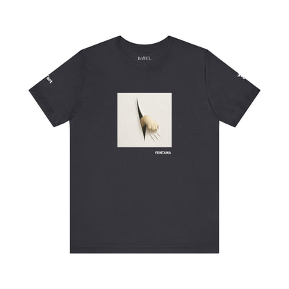 T-shirt unisex CATART - FONTANA - Un dipinto iconico rivisitato con i gatti