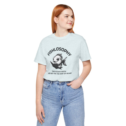 Fishlosophy Unisex Jersey Maglietta a maniche corte – Vedi la vastità anche in piccoli spazi.